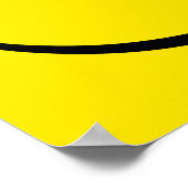 クラシック70ズイエローハッピー顔 ポスター (角)