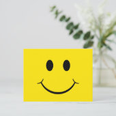 クラシック70年代イエローハッピー顔 ポストカード (スタンド正面)
