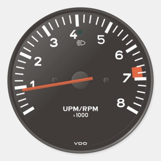 クラシック911 revカウンター(旧空冷車) ラウンドシール (正面)