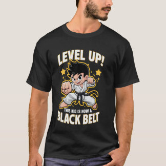 クラシック この子は今や黒帯の空手 ハプキドー Tシャツ