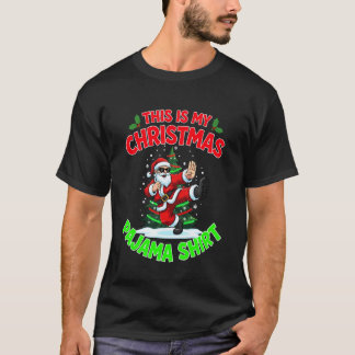 クラシック これは私のクリスマスパジャマ サンタクロース Tシャツ