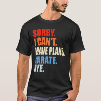 クラシック ごめん 予定あるから空手でバイバイ メンズ Tシャツ