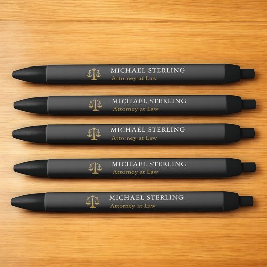 クラシック アトーニー スケール オブ ジャスティス ブラック ゴールド 黒ボールペン