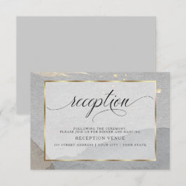 クラシック アブストラクト ウォーターカラー スプラッシュ ピューター 招待状