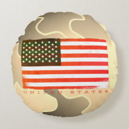 クラシック アメリカ国旗 ラウンドクッション