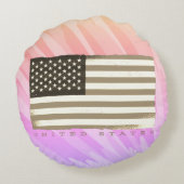 クラシック アメリカ国旗 ラウンドクッション (裏面)