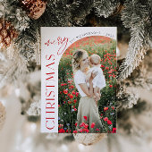 クラシック アーチ フォト ホリデー カード