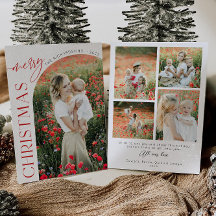 クラシック アーチ フォト ホリデー カード