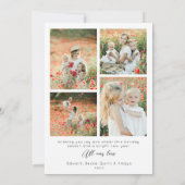 クラシック アーチ フォト ホリデー カード (裏面)