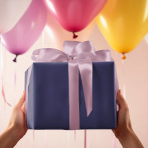 クラシック - インディゴブルーのラッピングペーパー