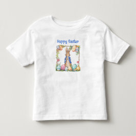 クラシック イースター ウサギ イースター エッグ ハッピー イースター トドラーTシャツ