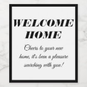 クラシック- 「ウェルカムホーム」ワインボトルラベル ワインラベル (シングルラベル)