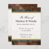 クラシック ウッド トリム 招待状 (正面/裏面)