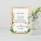 クラシック&エクエレガントスピアは私の花嫁の付き添いになる 招待状 (スタンド正面)