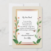 クラシック&エクエレガントスピアは私の花嫁の付き添いになる 招待状 (正面)