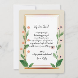 クラシック&エクエレガントスピアは私の花嫁の付き添いになる 招待状