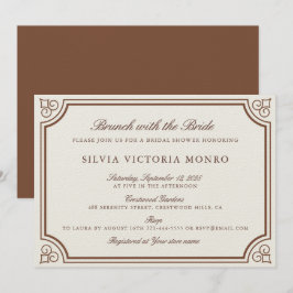 クラシック エクル ブライダル シャワー ブライズ ブランシュ 招待状