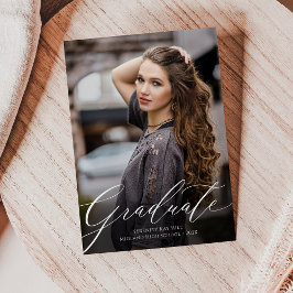 クラシック・エレガンス・スクリプト 卒業アナウンスメント 招待状