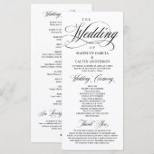 クラシック・エレガンス・ブラック・ス結婚クリプトズ・セレモニー・pr プログラム (正面/裏面)