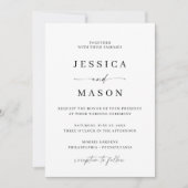 クラシック エレガンス モダン ミニマル ウェディング インビテーション (正面)
