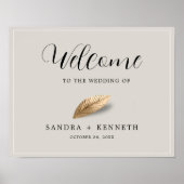 クラシック&エレガントなウェディングウェルカム ポスター (正面)