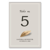 クラシック&エレガントな結婚式 テーブルナンバー (正面)