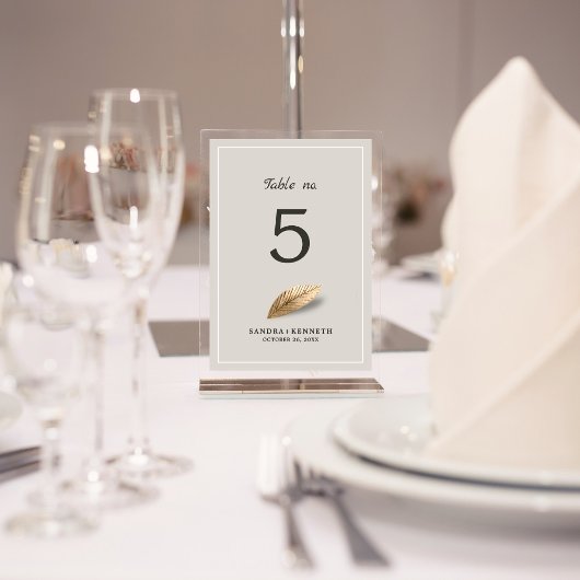 クラシック&エレガントな結婚式 テーブルナンバー
