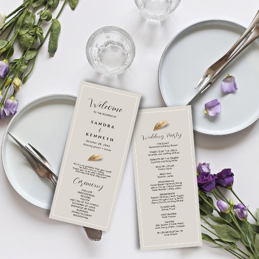 クラシック&エレガントな結婚式 プログラム