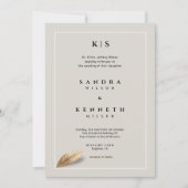 クラシック&エレガントな結婚式 招待状 (正面)