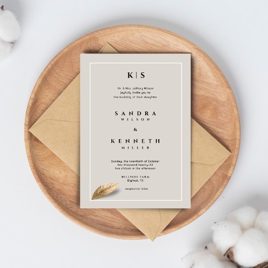 クラシック&エレガントな結婚式 招待状