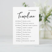クラシック エレガント ウェディング タイムライン 追加アイテム エンクロージャーカード (スタンド正面)