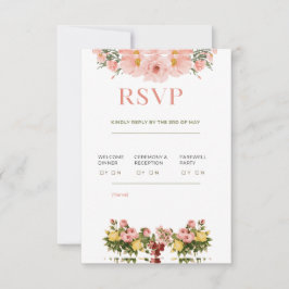 クラシック エレガント ウェディング RSVP カード