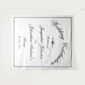 クラシック エレガント オーダーメイド 白い結婚式の背景 タペストリー (正面(横))