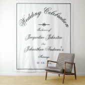 クラシック エレガント オーダーメイド 白い結婚式の背景 タペストリー (インサイチュ)