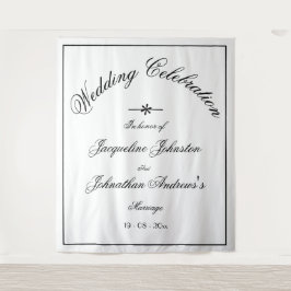 クラシック エレガント オーダーメイド 白い結婚式の背景 タペストリー