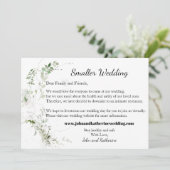 クラシック エレガント グリーン リーフ 小規模な結婚式 案内状 (スタンド正面)