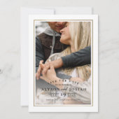 クラシック エレガント ゴールド 結婚式 写真 セーブザデート (正面)