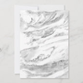 クラシック エレガント シルバー フォイル マーブル ウェディング 招待状 (裏面)