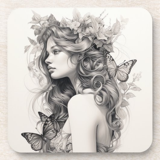 クラシック エレガント スクリプト ウェディング リハーサル ディナー コースター (正面)