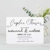 クラシック エレガント スクリプト カップルシャワー 招待状 (スタンド正面)