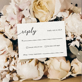 クラシック エレガント スクリプト 結婚式 RSVP カード