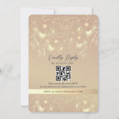 クラシック エレガント ネイビーブルー ウェディング 招待状 (裏面)