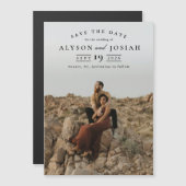 クラシック エレガント フォト ウェディング セーブ・ザ・デート マグネット招待状 (正面/裏面)