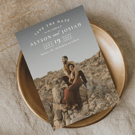 クラシック エレガント フォト ウェディング セーブ・ザ・デート マグネット招待状