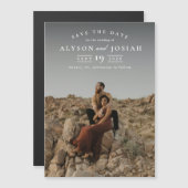 クラシック エレガント フォト ウェディング セーブ・ザ・デート マグネット招待状 (正面/裏面)