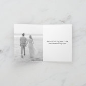 クラシック エレガント ブラック&ホワイト ウェディング RSVP カード (内部)