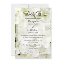 クラシック エレガント ホワイト ハイドランジア モノグラム