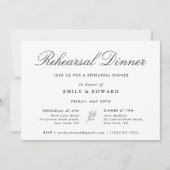 クラシック エレガント ボタニカル リハーサル ディナー 招待状 (正面)