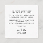 クラシック エレガント ラブをキャプチャ QRコード エンクロージャーカード (裏面)