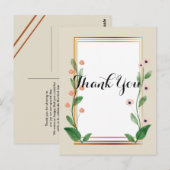 クラシック＆エレガント 洗練された感謝 ポストカード (正面/裏面)
